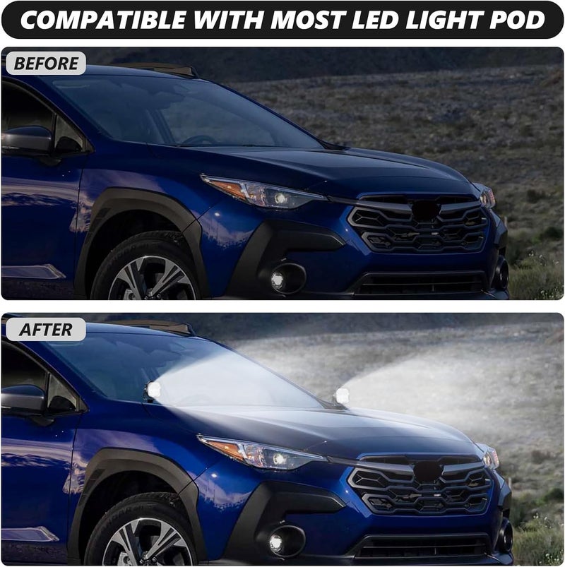 TECHPICCO Ditch Light Bracket Compatible with Subaru Crosstrek/Crosstrek Wilderness 2024 2025|LED Light Mount Brackets Compatible with Subaru Crosstrek/Crosstrek Wilderness Accessories 2024+ - Image 4